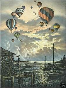 Kathleen Cantin Blow Ye Winds Sailboat and Balloons AP  