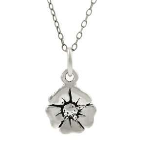  Sterling Silver Childrens Poppy Necklace: Jewelry
