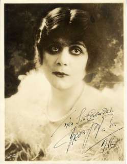 THEDA BARA INSCRIBED, AUTOGRAPHED & DATED PORTRAIT (1916) VNTG ORIG 