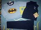 Batman Outfit DC Super Friends 3 Pc Set Toddler Boys Sz 4T Blue NWT