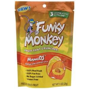 Funky Monkey, Fruit Frzdrd Mangoj, 1 OZ (Pack of 12)  