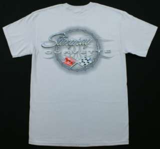 CORVETTE Chevy Stingray Logo T Shirt Grey Barbwire NWT  