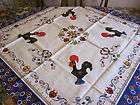 Good Luck Traditional Portuguese Rooster Tablecloth BLUE