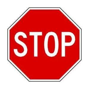 Stop Sign,hip,white/red,rec Alum,18x18   ZING  Industrial 