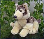 Sitting Timber Wolf 11 Plush Stuffed Animal Toy  