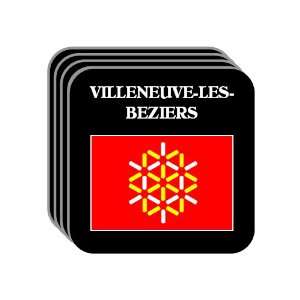   Roussillon   VILLENEUVE LES BEZIERS Set of 4 Mini Mousepad Coasters