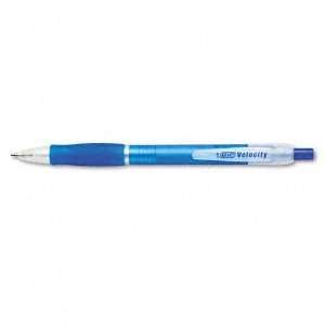 BIC : Velocity Retractable Ballpoint Pen, Blue Ink, Medium  :  Sold as 