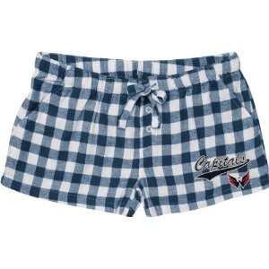   Capitals Womens Navy Paramount Flannel Shorts