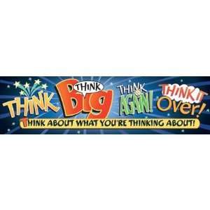  Eureka Classroom Banner, Think Quotes, 12 x 45 Inches 