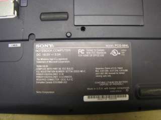 Sony Notebook PCG 984L Laptop Parts Repair Pentium 3  