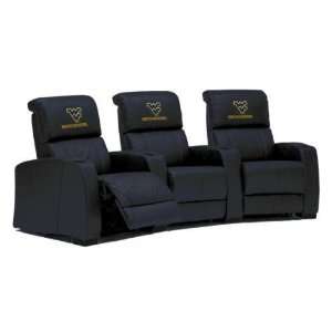   WVU Mountaineers Leather Theater Seating/Chair 3pc: Sports & Outdoors