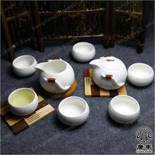   Penguin DING KILN white porcelain tea set 1 teapot 1 GD 6 cups  