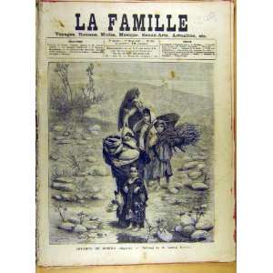   1885 Ferrier Children Biskra Algeria French Print Art