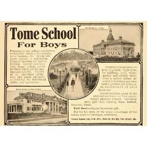  1908 Ad Tome School for Boys Port Deposit Maryland Prep 
