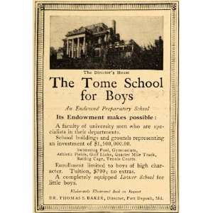 1911 Ad Tome School for Boys Educational Institution 
