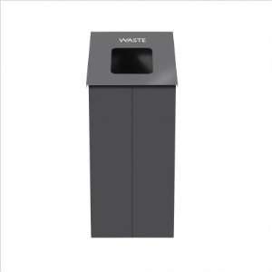   SI WA Slope 38 Gallon Waste Bin Color Anthracite, Opening Recycling