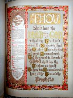 1894 antique BEAUTIFUL HUGE HOLMAN ILLUMINATED LEATHER BIBLE gustav 
