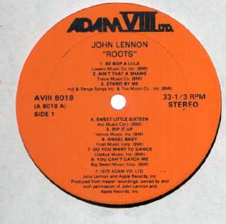 John Lennon Roots LP VG++/NM USA Adam VIII 8018 SUPER  