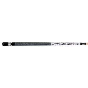   Players Skull and Tribal Black and White Cue D BK7