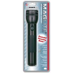  2 D Cell Flashlight Black