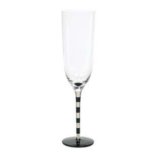 Set of 4 Striped Champagne Flutes by Trudeau  Kitchen 