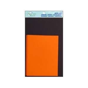  Paper Accents Card & Envelope 4.25x 5.5 10pc Black/Orange 