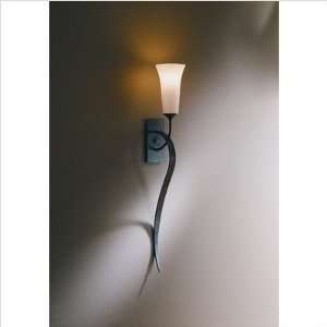   Light Wall Sconce Finish Black, Shade Color Stone