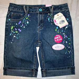 Girls Plus + Jeans Bermuda Shorts 10.5 12.5 18.5 NWT  