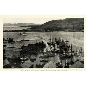  1922 Print Harbor Hammerfest Norway City Atlantic Boats 
