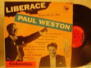 LIBERACE WITH PAUL WESTON AND HIS ORCHESTRA  