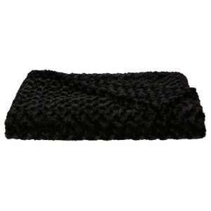  Rose Bud Throw (52x 60) Black. Made in USA: Home 