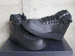 Nike Air Force 1 One Duckboot ALL Black High DS Sz 10 new 444745 002 