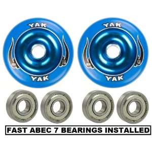   Wheel 110mm BLUE with Abec 7 Bearings Installed (2 WHEELS): Sports