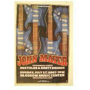    John Mayer Handbill Poster Blossom Music Center: Everything Else
