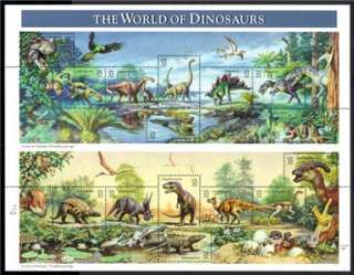 The World of Dinosaurs 1996 / USA Stamps Full Sheet  