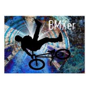  BMX in a Grunge Tunnel Print