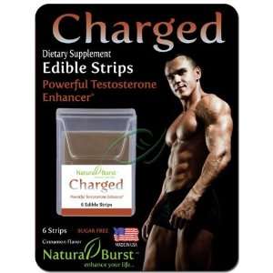  Charged Powerful Testosterone Enhancer, 6 Strips, From Natural 