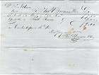 Sag Harbor Old Handwritten Receipt 1849 Linen Fabric Gilbert H. Cooper 