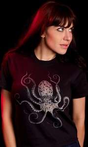 OCTOPUS T shirt CEPHALOPOD TENTACLES GIANT SQUID GOTHIC  
