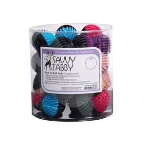  Savvy Tabby Rack N Roll Balls Cat Toys   4 Pack: Kitchen 