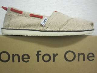 Toms Bimini Burlap Stichouts BNIB sz 5 10 $65  