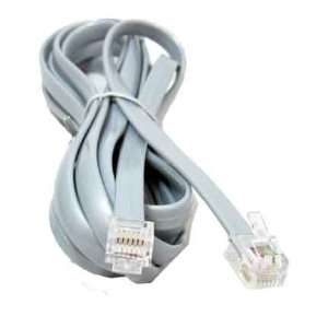    25ft RJ12 6P6C Straight Modular Telephone Cable Electronics