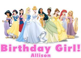 PRINCESS BIRTHDAY PERSONALIZED T SHIRT DESIGN DECAL NEW  