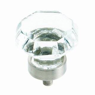   25 Inch Clear Glass Knob with Satin Nickel Base by Amerock