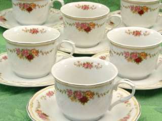 Cordelia Set of 6 Discount Tea Cups and Saucers  