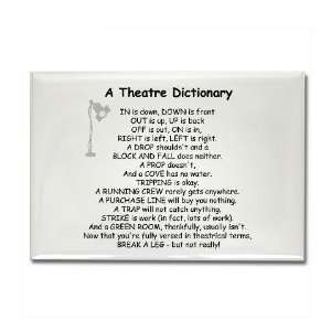 Theatre Dictionary Theatre Rectangle Magnet by CafePress:  