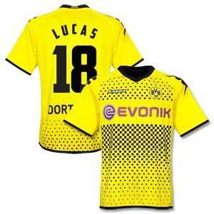  11 12 Borussia Dortmund Home Jersey + Lucas 18 (Fan Style 