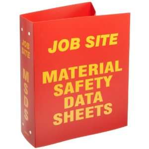   Yellow On Red Color Job Site Binder Only, Legend Job Site Material