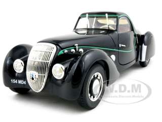   model of 1937 peugeot 302 darl mat coupe black die cast car model