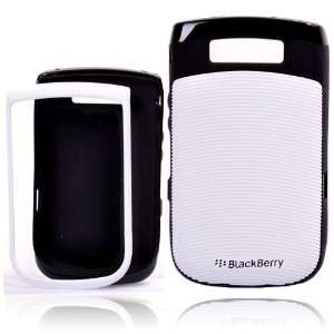  White Plastic Hybird Hard Case Cover for BlackBerry Torch 
